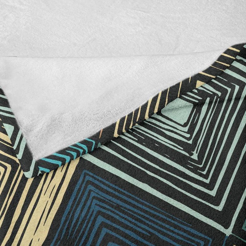 Ambesonne Ambesonne Fleece Throw Blanket Traditional Curves