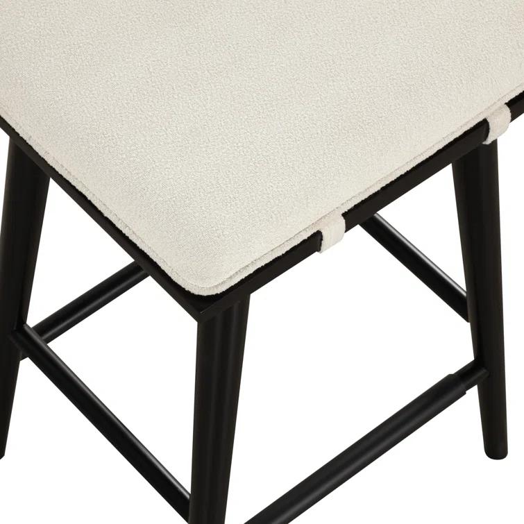 Nathan James Barker Upholstered Counter Stool with Solid Wood Frame