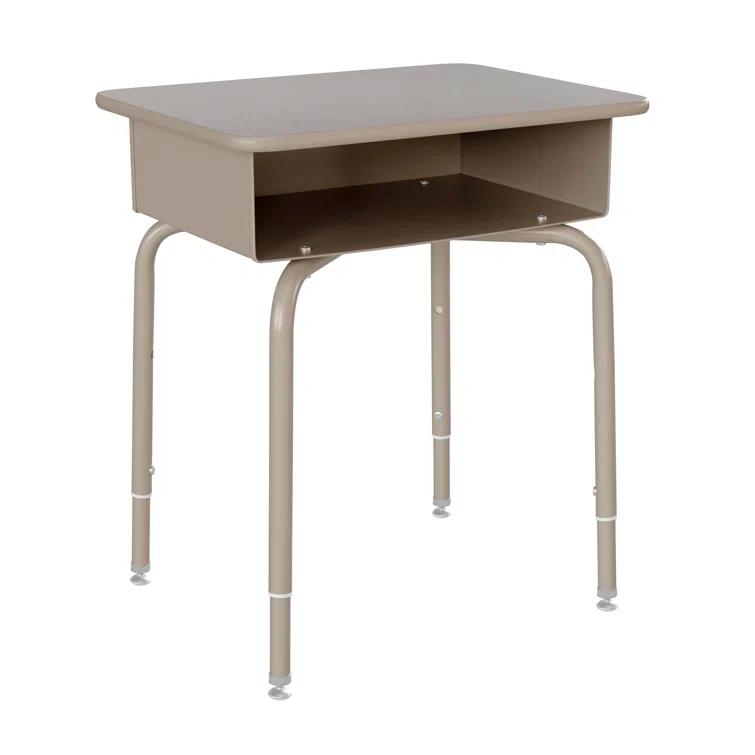 Flash Furniture Goddard Height-Adjustable Open Front Student Desk with Metal Book Box