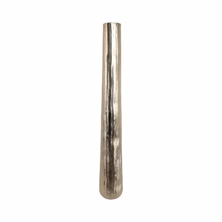 Sagebrook Home 58" Rounded Etched Metal Floor Vase, Silver | Perigold