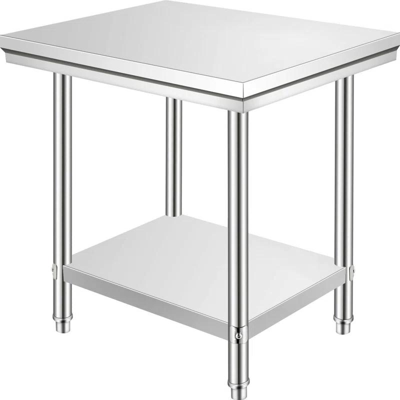 VEVOR VEVOR Stainless Steel 24'' W x 31.5'' H Adjustable Work Table