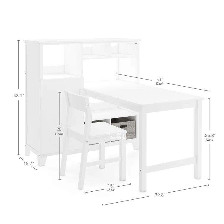 Martha Stewart Martha Stewart Living & Learning Kids Media System, Desk and Chair 43.1" H x 39.8" W