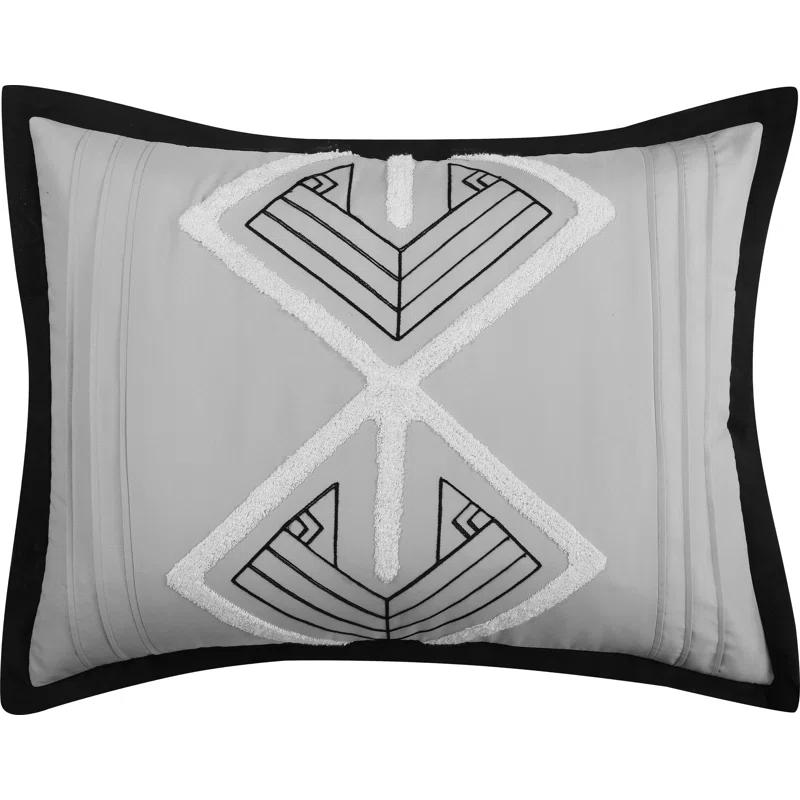 Nanshing America, Inc Vernice 7 Piece Geometric Comforter Set