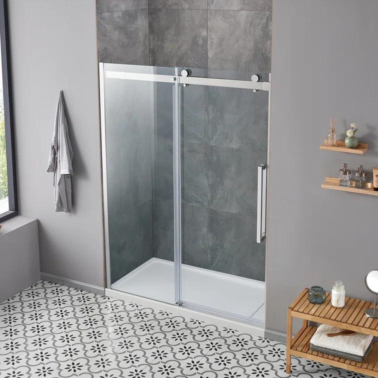 Ove Decors OVE Decors Bel Soft-Close Chrome 58-In To 60-In X 78-In Frameless Sliding Soft Close Shower Door 15SGP-BELS60-CHRWM