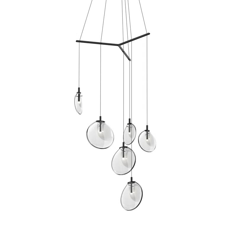 Cantina 6 - Light Satin Black Cluster Pendant