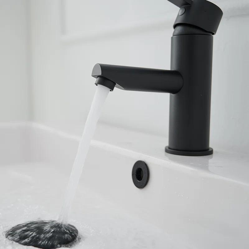 VIBRANTBATH A-96054-Black Single-Hole Single-handle Bathroom Faucet