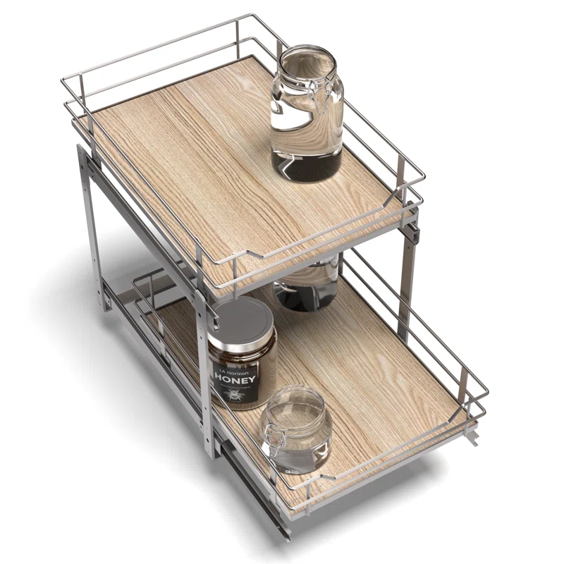 Home Zone Living Pantry Shelf Organizer Pull Out Drawer