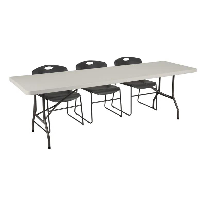 Rectangular Blow-Molded Plastic Indoor/Outdoor Folding Training Table
