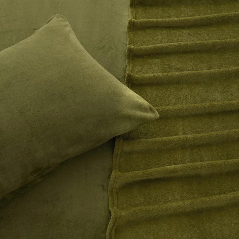 FreshFolds Ultra Soft Micro Plush Velvet Solid Sheet Sets