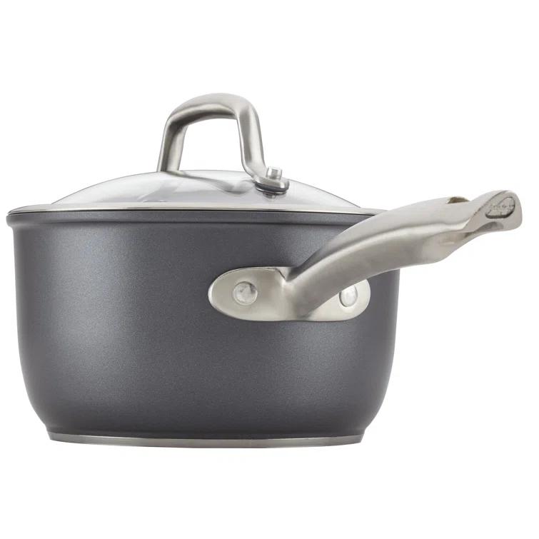 Anolon Anolon Accolade Forged Hard Anodized Nonstick Induction Sauce Pan with Lid, 2.5 Quart