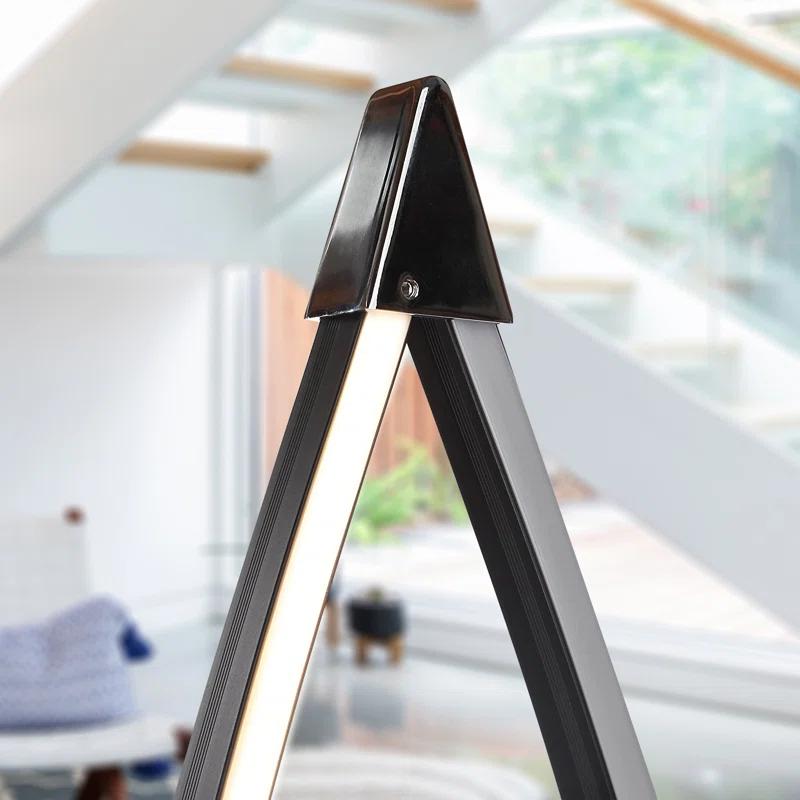 Brightech Twist 43 in. Industrial 2-Light LED Energy Efficient Floor Lamp with Built-In 3-Way Dimmer