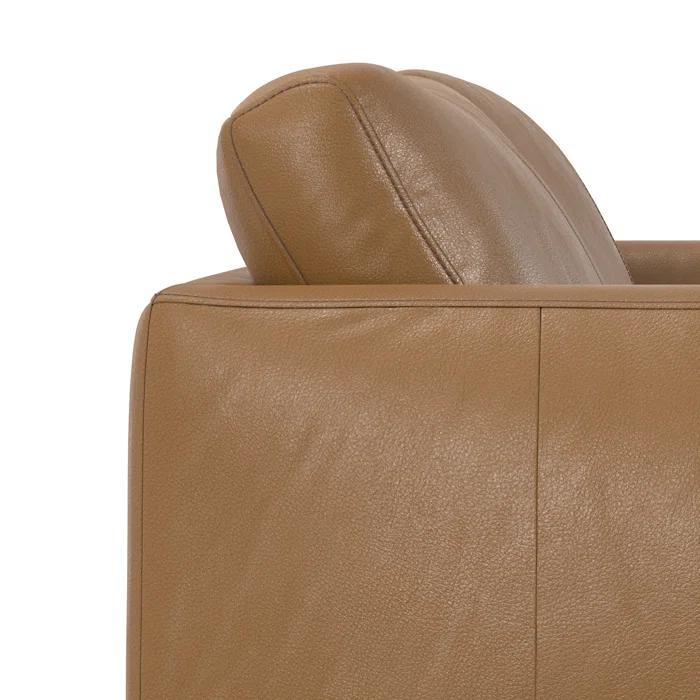 Simpli Home Stevens Leather Sofa