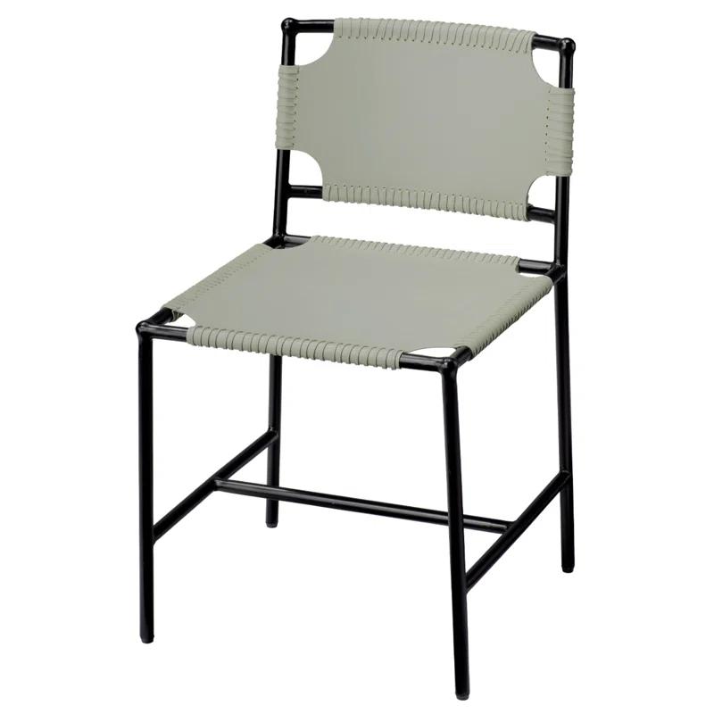 Jamie Young Company Asher Leather Upholstered Side Chair