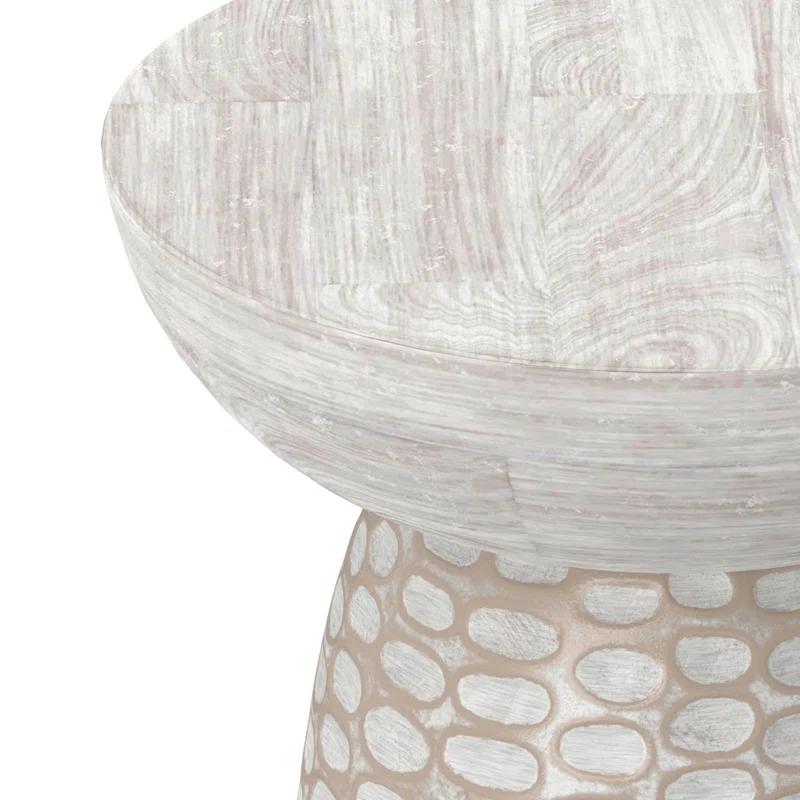 Dakota Fields Solid Mango Wood Contemporary Accent Table with Textured Finish, Fully Assembled