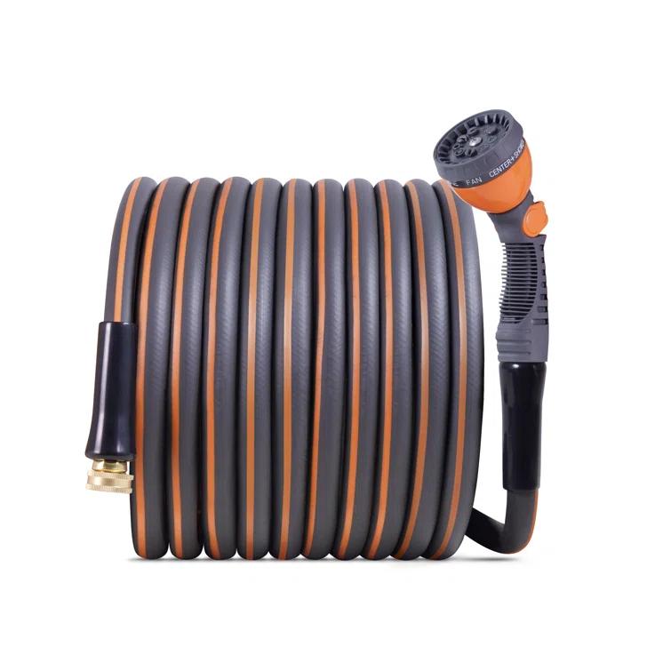 CAPHAUS CAPHAUS Water Hose with 10 Spray Patterns Nozzle & NH Solid Brass Fittings