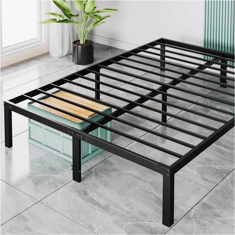Ebern Designs Heavy Duty Metal Bed Frame with Sturdy Steel Slat Support
