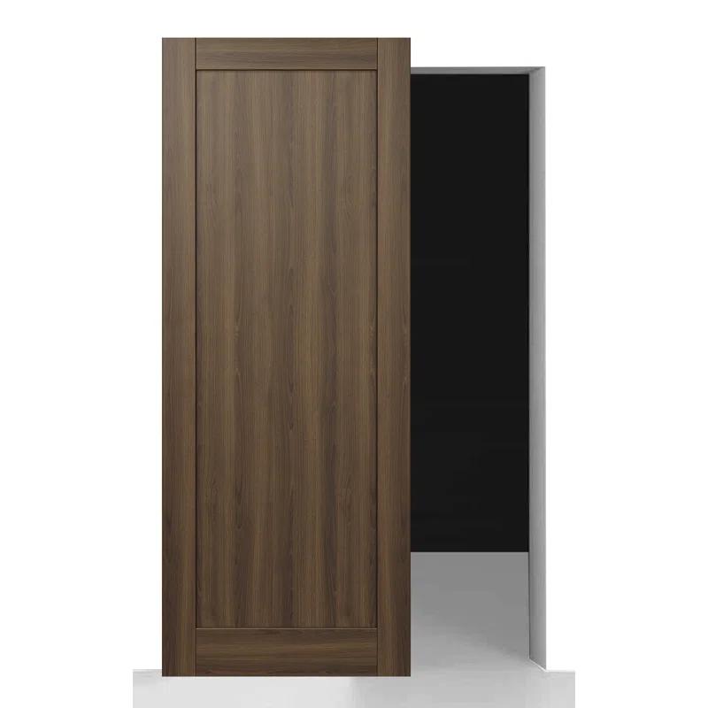 Belldinni Shaker 1 Panel Manufactured Wood Solid Core Sliding Hidden Barn Door Without Base Board with Installation Hardware Kit