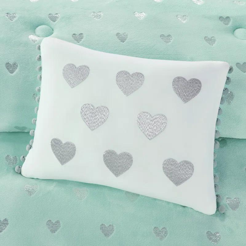 Intelligent Design Rosalie Metallic Printed Plush Comforter Set