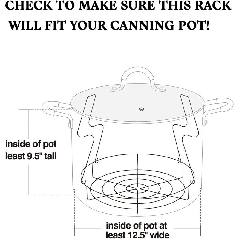 Cook N Home Cook N Home 12-inch Canning Rack, 2 Pack, Stainless Steel Steamer Canning Jar Rack, Kit For Regular Wide Mouth Mason Jars Ball Jars Holds 8 Pint Or 7 Quart Jars