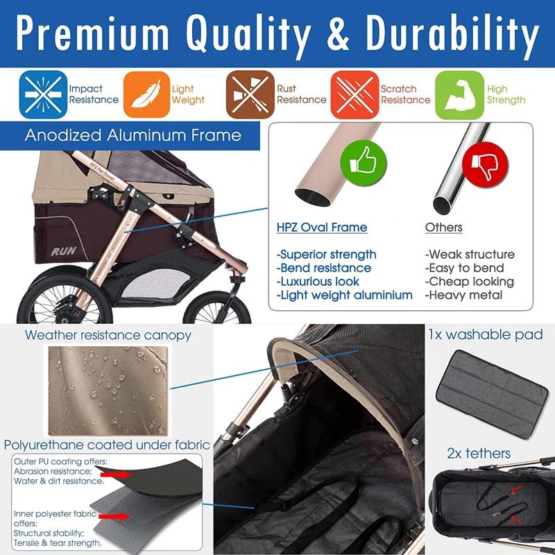 HPZ Pet Rover Run Foldable Pet Jogger Stroller