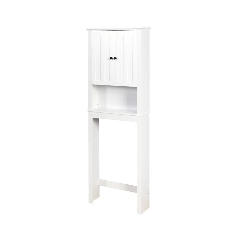 HLILish Bathroom Wooden Storage Cabinet Over-The-Toilet Space Saver With A Adjustable Shelf 23.62X7.72X67.32 Inch