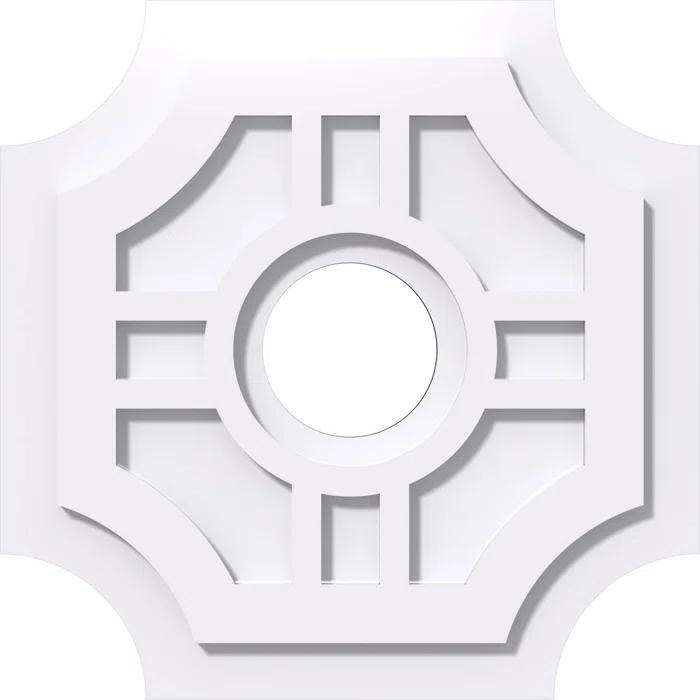Ekena Millwork 30"OD x 5"ID x 9"C x 1"P Haus Architectural Grade PVC Contemporary Ceiling Medallion CMP16HS-04000
