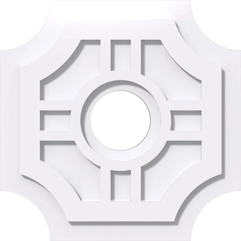 Ekena Millwork 30"OD x 5"ID x 9"C x 1"P Haus Architectural Grade PVC Contemporary Ceiling Medallion CMP16HS-04000
