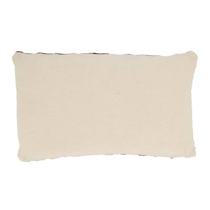 Saro Cambria Collection Geometric Cotton Blend Pillow Cover