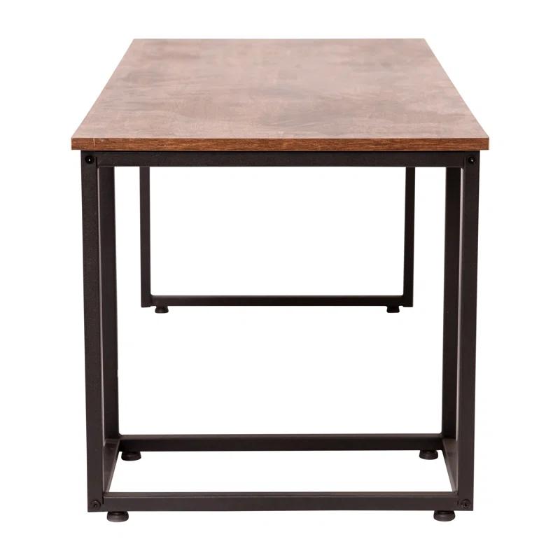 Flash Furniture 2 Piece Modern Nesting Coffee Table Set with Storage Drawer and Sled Base Metal Frames