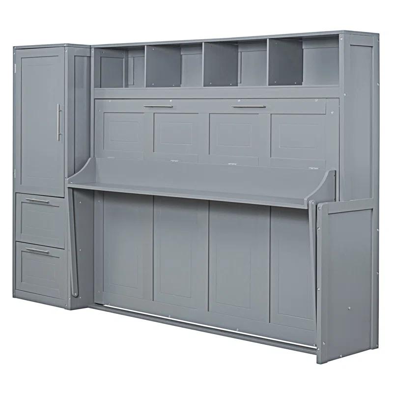 Galibens Murphy Bed Wall Bed With Closet And Drawers