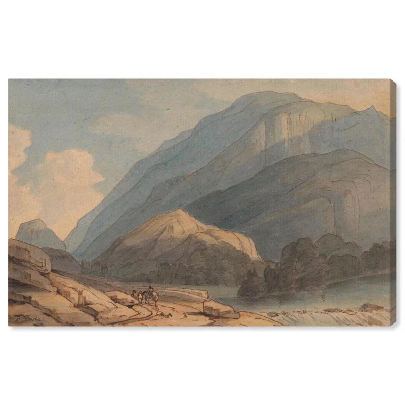 Art Remedy Entrance into Borrowdale Canvas Vintage Landscape Art by Art Remedy