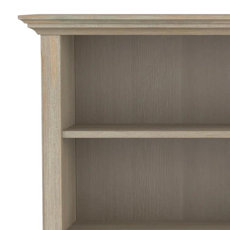 Simpli Home Amherst 44"W Solid Wood Multi Cube Bookcase with 8 Different Sized Storage Cubbies