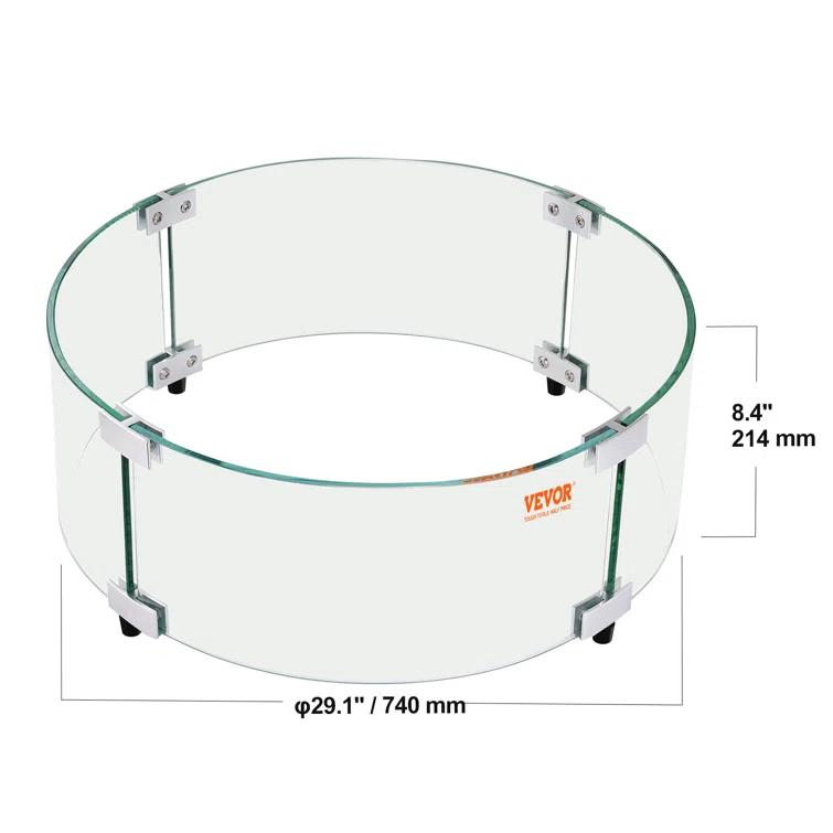 VEVOR Circle Stainless Steel Fire Pit Accessory (Set of 4)