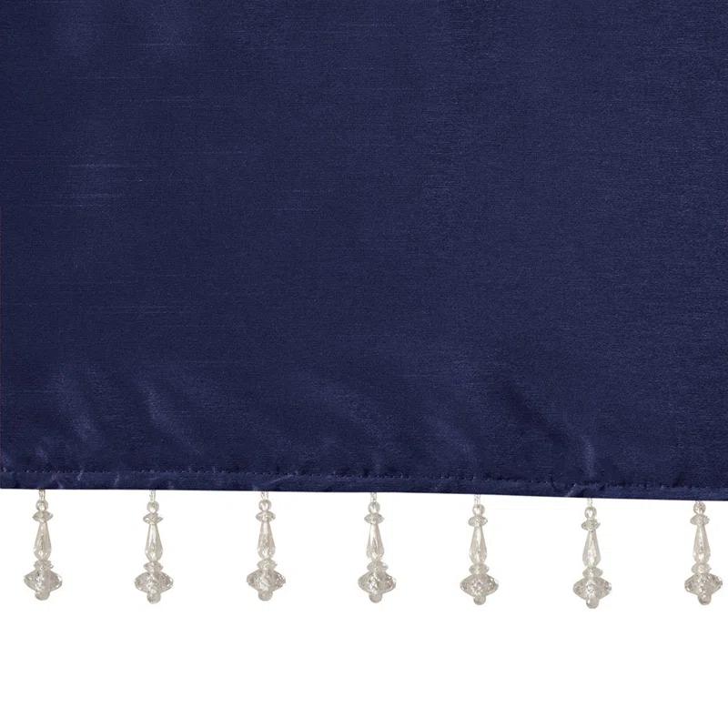 Madison Park Emilia Lightweight Faux Silk Single Valance with Beads