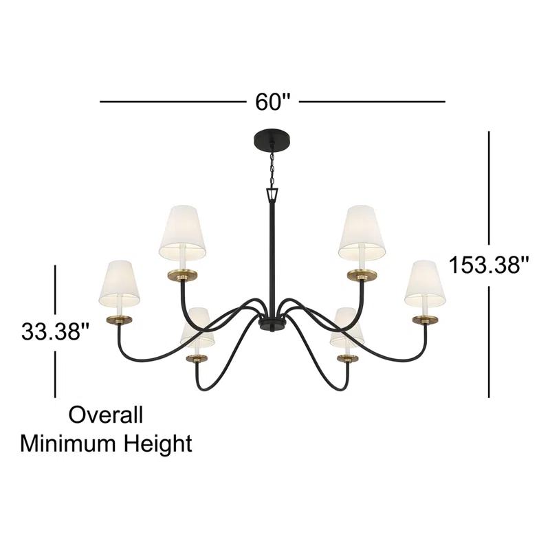 Cloverdale 6 - Light Dimmable Traditional Chandelier