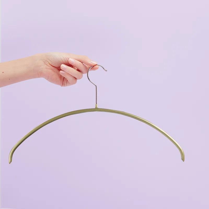 Mawa Metal Non-Slip Standard Hanger for Dress/Shirt/Sweater (Set of 10)