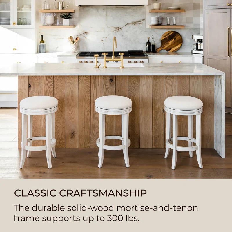 Maven Lane Maven Lane Eva Stool with Fabric Upholstery