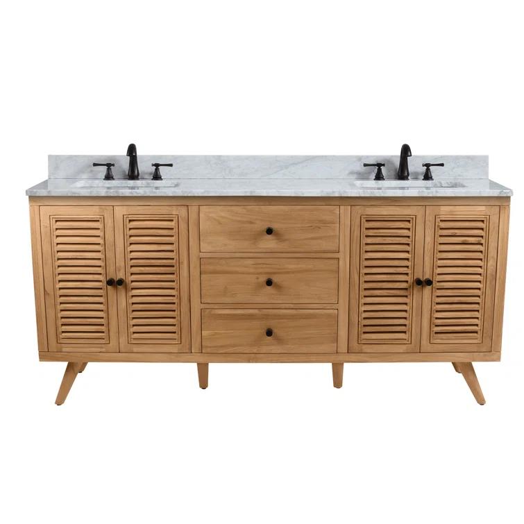 Harper 73" W x 22" D x 35" H Double Bathroom Vanity Set