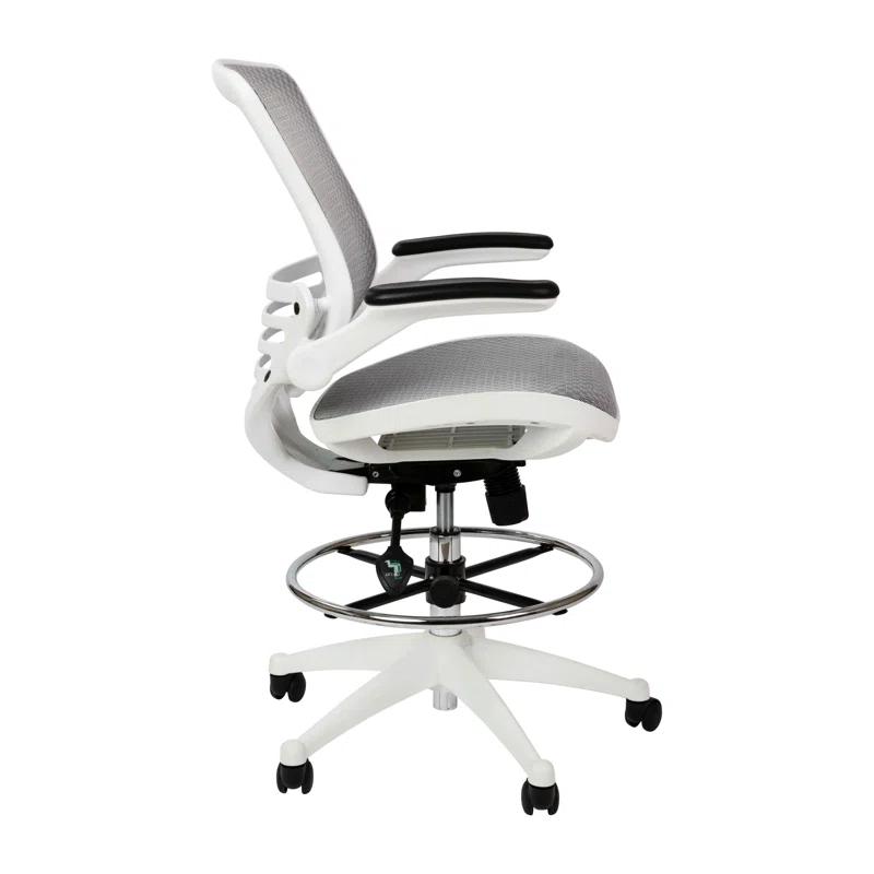 Flash Furniture Mignone Mid-Back Transparent Mesh Office Chair with Flip-Up Arms by Flash Furniture