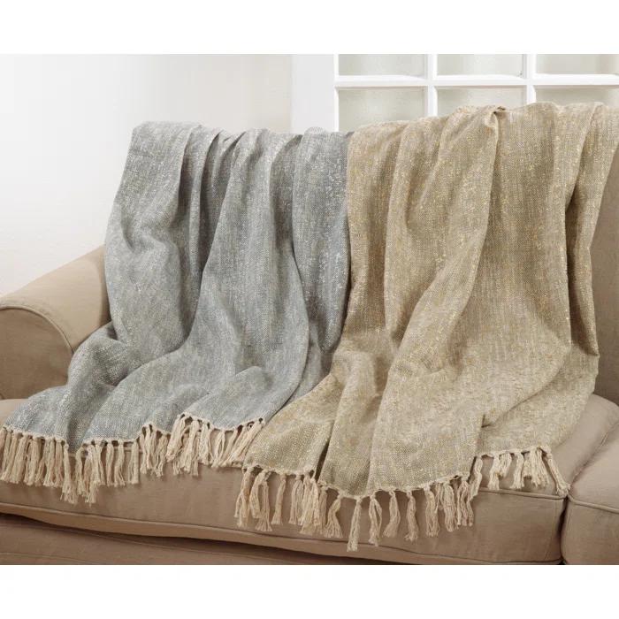 Saro Sevan Collection Hand Woven Throw Blanket
