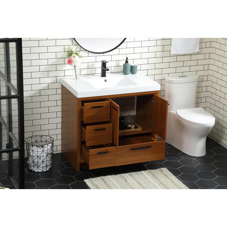 Mercury Row® Southmead 36'' Single Bathroom Vanity with Resin Top