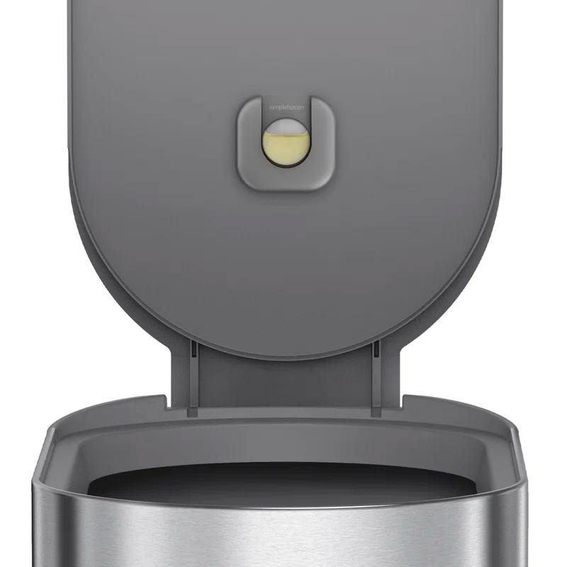 simplehuman simplehuman 45 Liter / 12 Gallon Slim Hands-Free Kitchen Step Trash Can, Stainless Steel