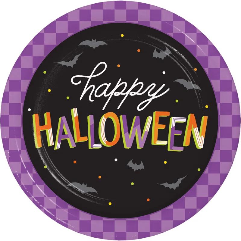 Creative Converting Creative Converting Retro Happy Halloween Paper Plates, 24 ct
