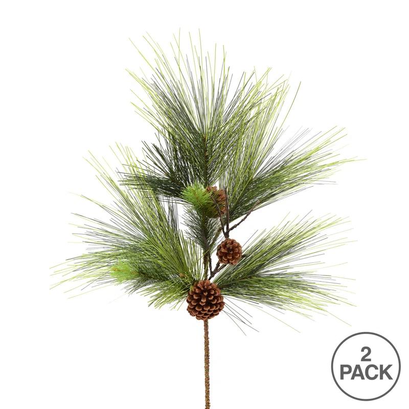 Vickerman Polyethylene (PE) Pine Arrangement (Set of 2)