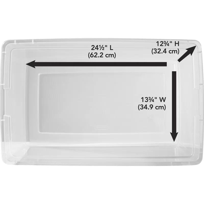 Sterilite Sterilite Storage Box, Stackable Bin with Lid, Plastic Container to Organize Shoes and Crafts on Closet Shelves