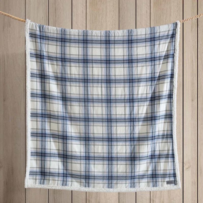 Eddie Bauer Eddie Bauer Printed Flannel/Sherpa Throw Blankets
