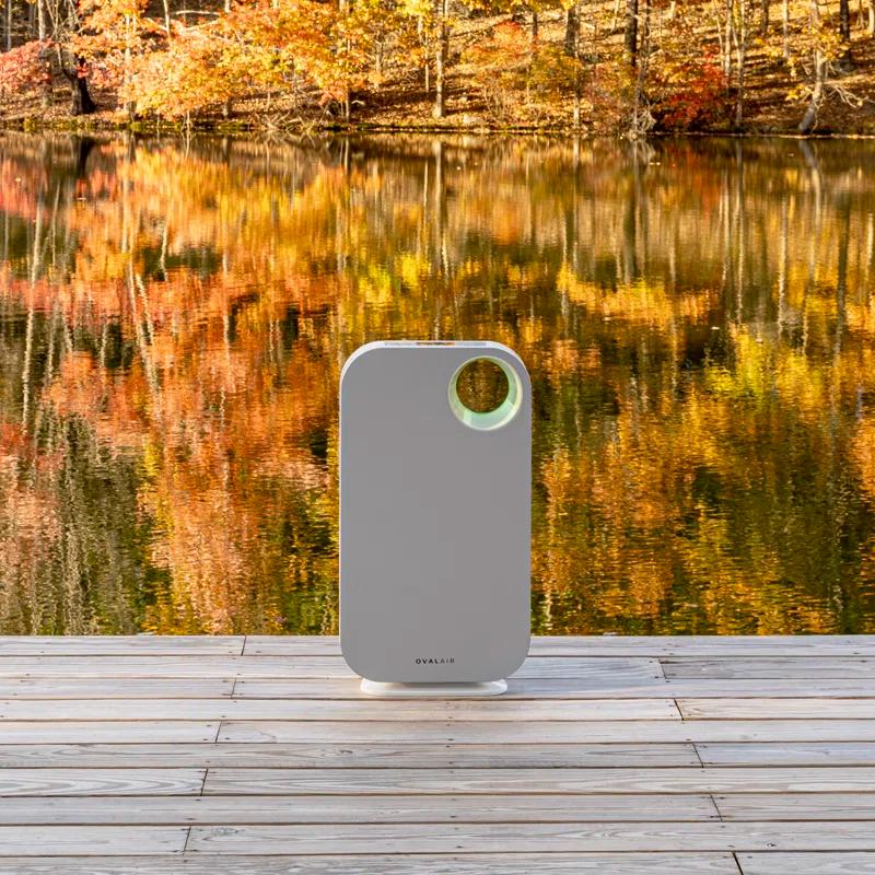 OVAL AIR OVAL AIR 3-Stage H13 True HEPA 5-in-1 Air Purifier reduces Allergies, Asthma, Pets, Odor, Smoke