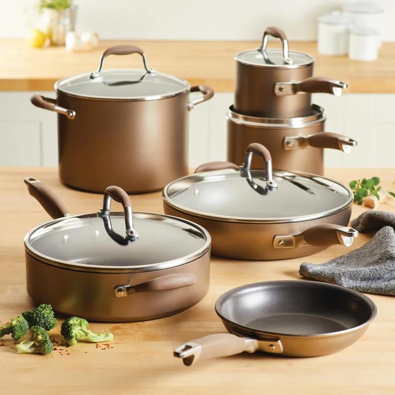 Anolon Anolon Advanced Home Hard Anodized Nonstick Cookware Set, 11 Piece