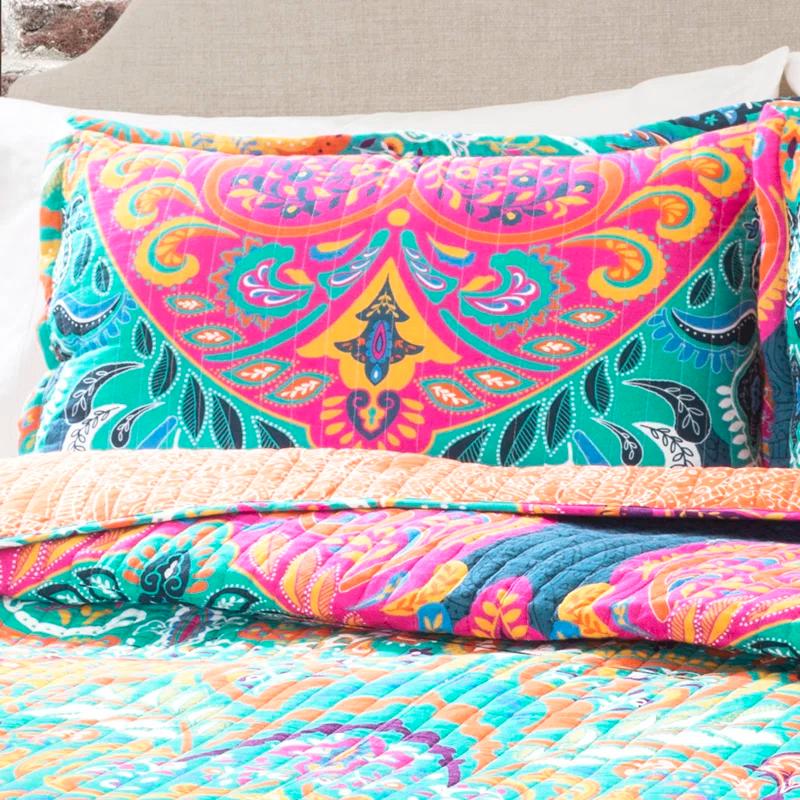 Lush Decor Galleria Cotton 320 TC Reversible Quilt Set