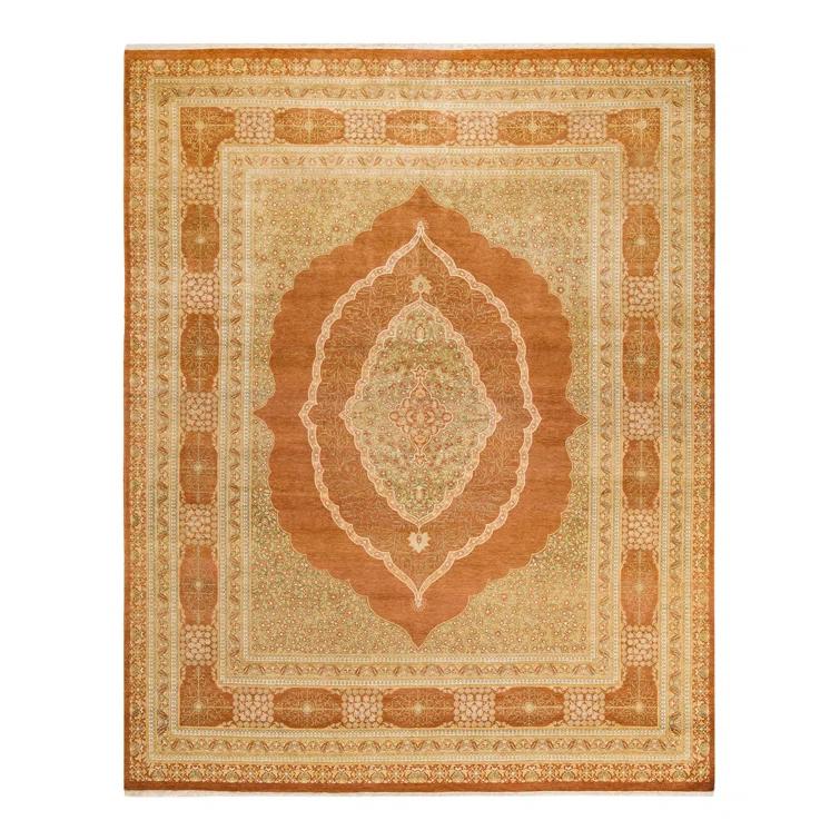 Solo Rugs Classic One-of-a-Kind Traditional Hand-Knotted Brown Area Rug 8'3" x 10'2" & Reviews | Perigold